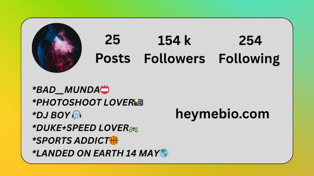 Instagram bio for boys 
